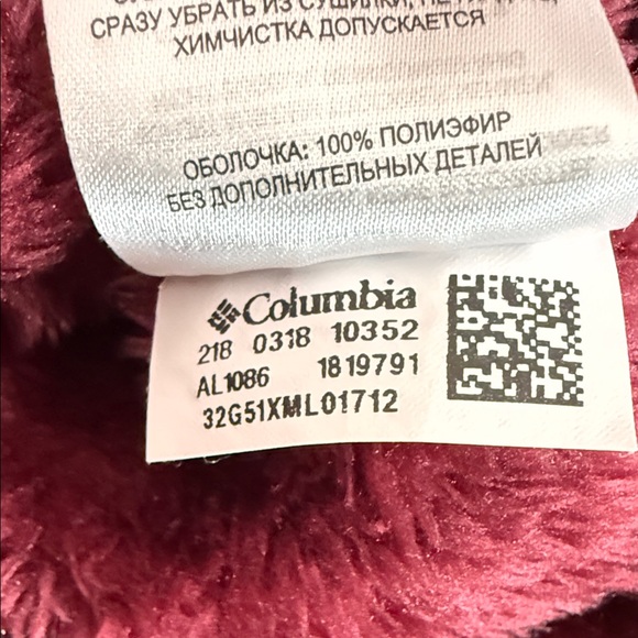 Columbia Women's Fire Side II Sherpa Full Zip Fleece Jacket Marionberry color L - Picture 8 of 15